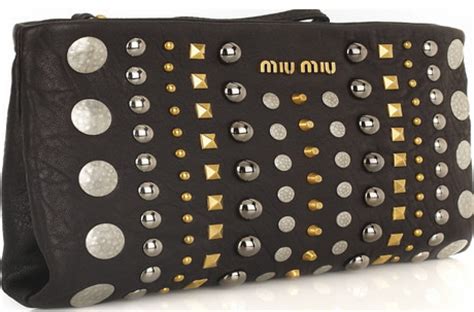 miu miu studded leather clutch|miu michigan handbags.